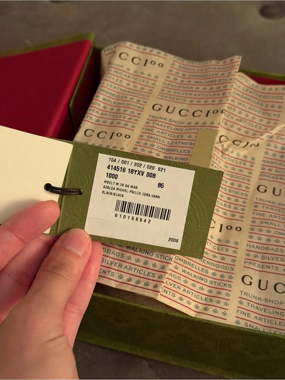 Authentic Gucci GG Marmont Belt- black on black